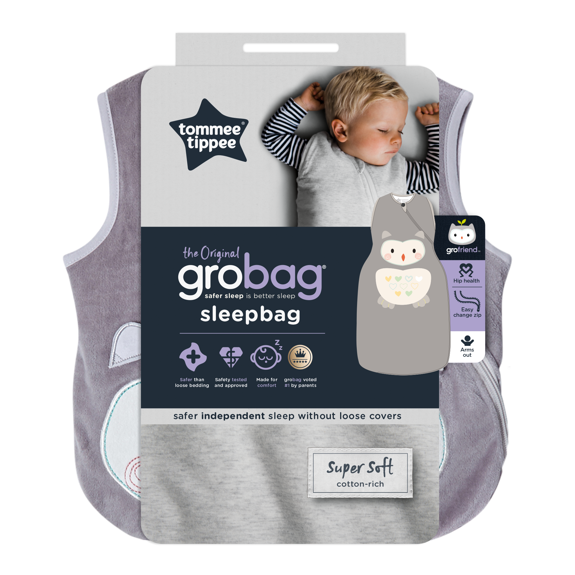 Sac de dormit Tommee Tippee, (18 - 36 luni), 1 tog, Bufnita