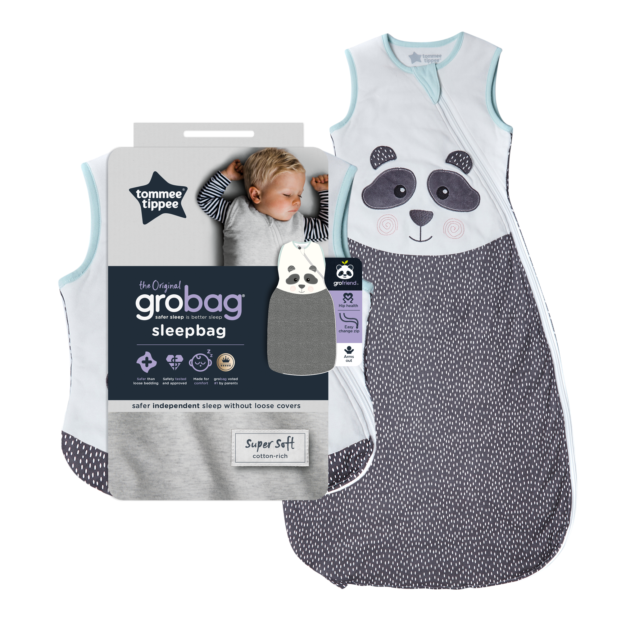 Sac de dormit Tommee Tippee, (6 - 18 luni), 1 tog, Ursulet Panda