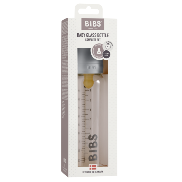 BIBS - Set complet biberon din sticla anticolici, 225 ml, Cloud