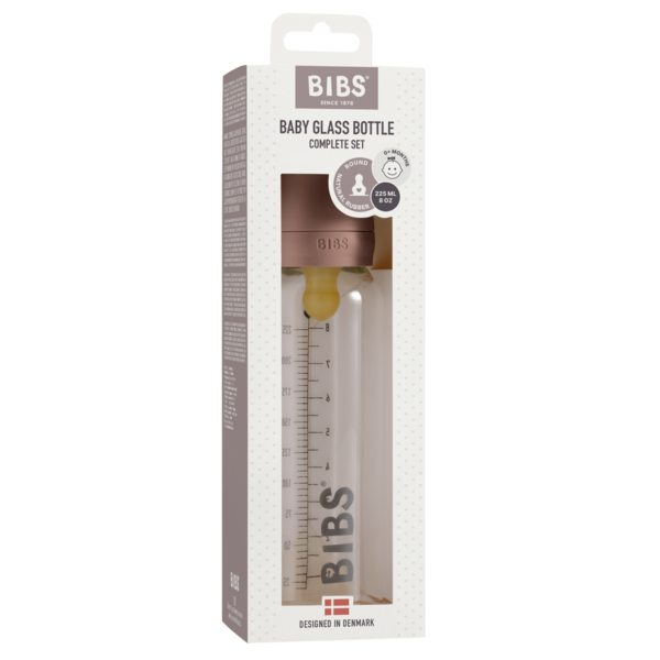 BIBS - Set complet biberon din sticla anticolici, 225 ml, Woodchuck