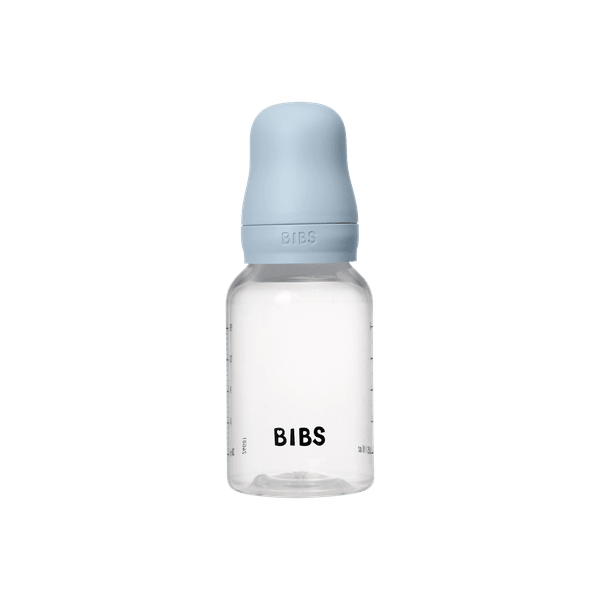 BIBS - Set complet biberon anticolici PP fara BPA, 150 ml, Silicon, Baby Blue