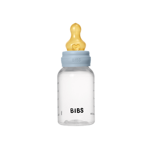 BIBS Set complet biberon anticolici PP fara BPA 150 ml Latex Baby Blue polipropilena EN14350