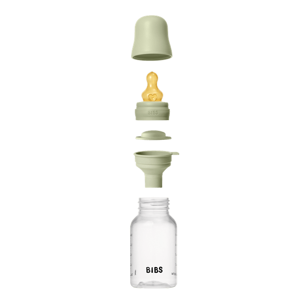 BIBS - Set complet biberon anticolici PP fara BPA, 150 ml, Latex, Sage