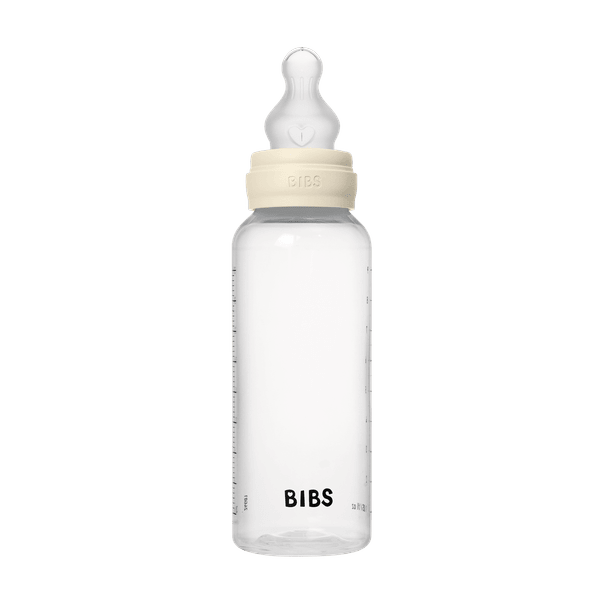 BIBS - Set complet biberon anticolici PP fara BPA, 270 ml, Silicon, Ivory