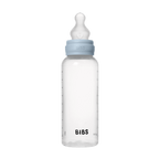 BIBS - Set complet biberon anticolici PP fara BPA, 270 ml, Silicon, Baby Blue