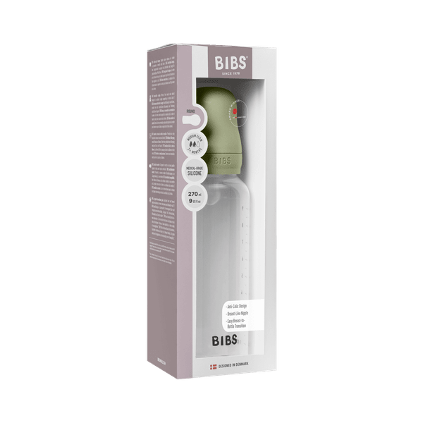 BIBS - Set complet biberon anticolici PP fara BPA, 270 ml, Silicon, Sage