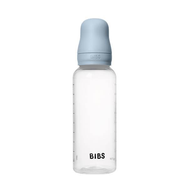 BIBS - Set complet biberon anticolici PP fara BPA, 270 ml, Latex, Baby Blue
