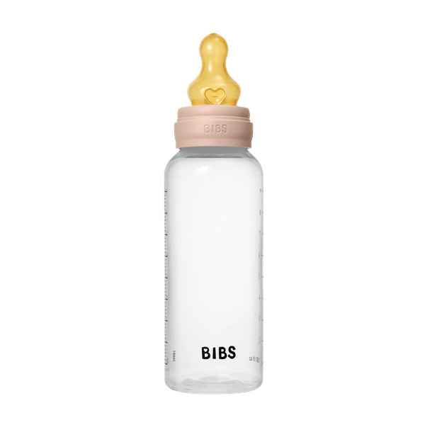 BIBS - Set complet biberon anticolici PP fara BPA, 270 ml, Latex, Blush