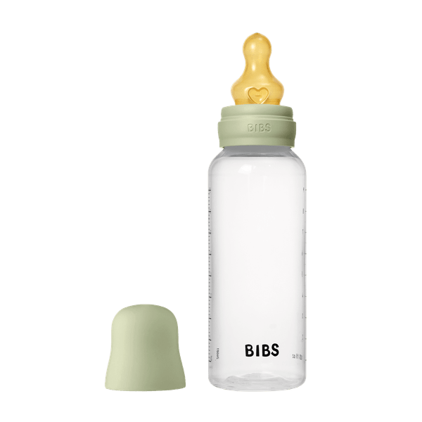BIBS - Set complet biberon anticolici PP fara BPA, 270 ml, Latex, Sage