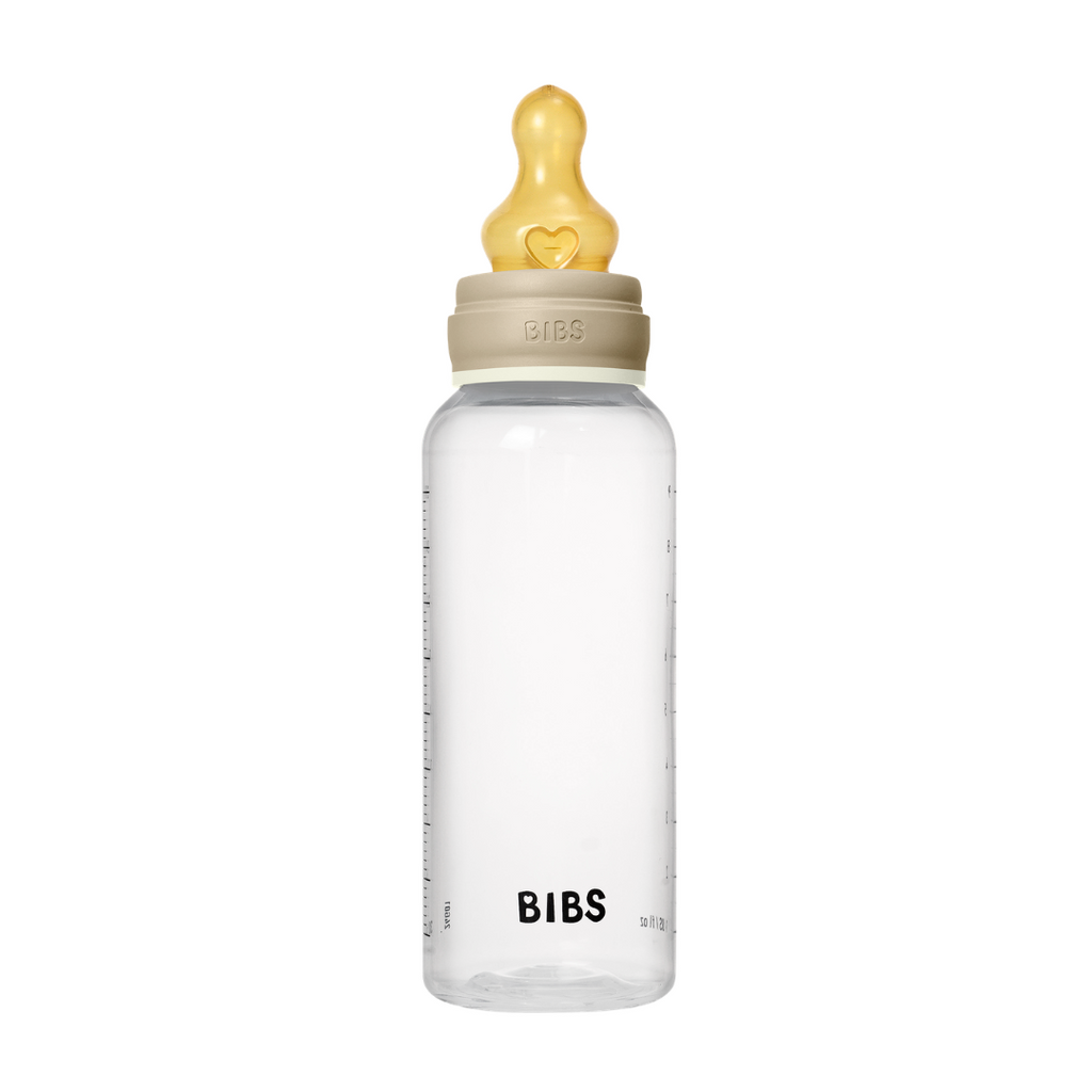 BIBS - Set complet biberon fosforescent anticolici PP fara BPA, 270 ml, Latex, Vanilla Glow