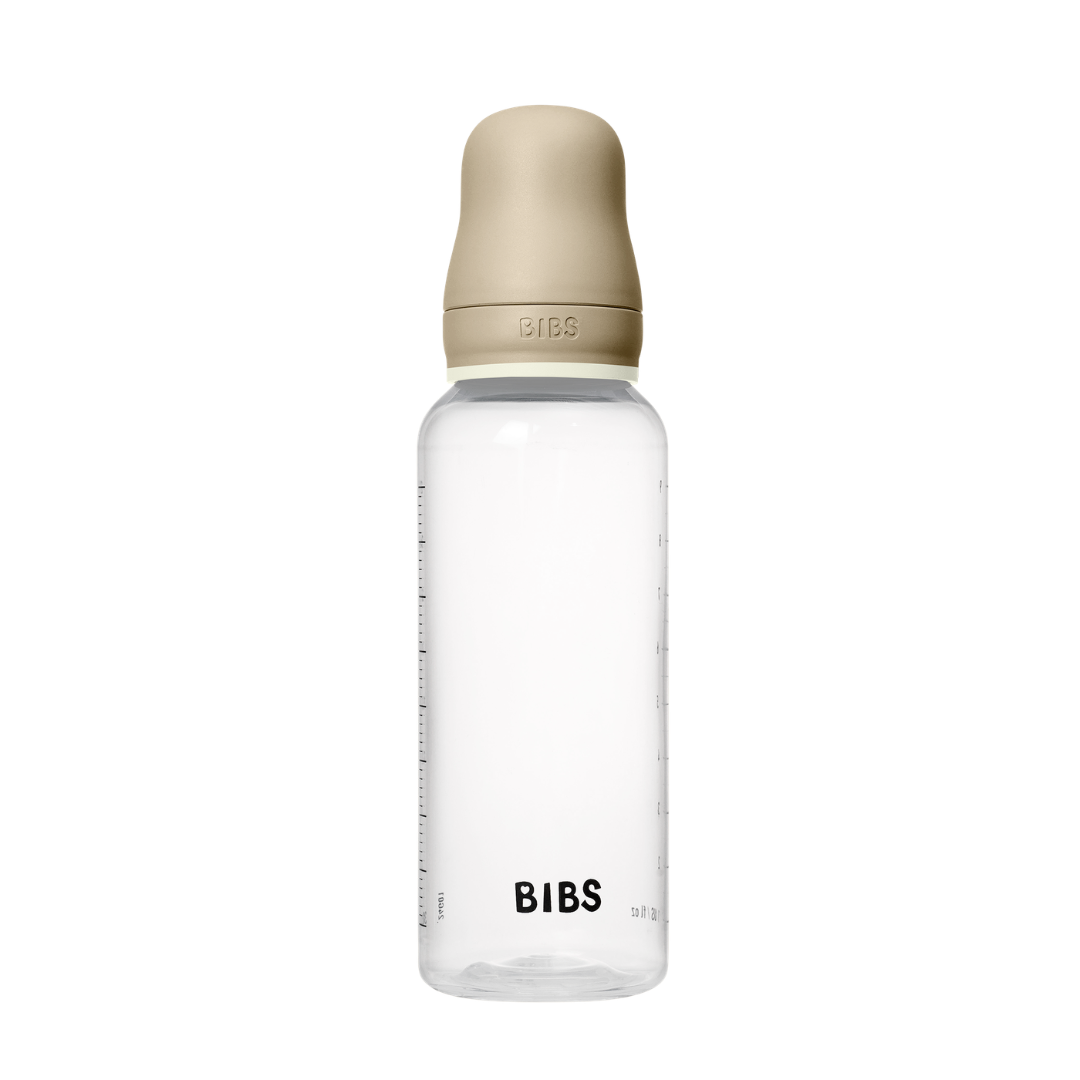BIBS - Set complet biberon fosforescent anticolici PP fara BPA, 270 ml, Latex, Vanilla Glow