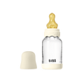 BIBS - Set complet biberon Boheme din sticla anticolici cu tetina din latex, flux lent, 120 ml, Ivory