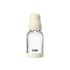 BIBS - Set complet biberon Boheme din sticla anticolici cu tetina din latex, flux lent, 120 ml, Ivory