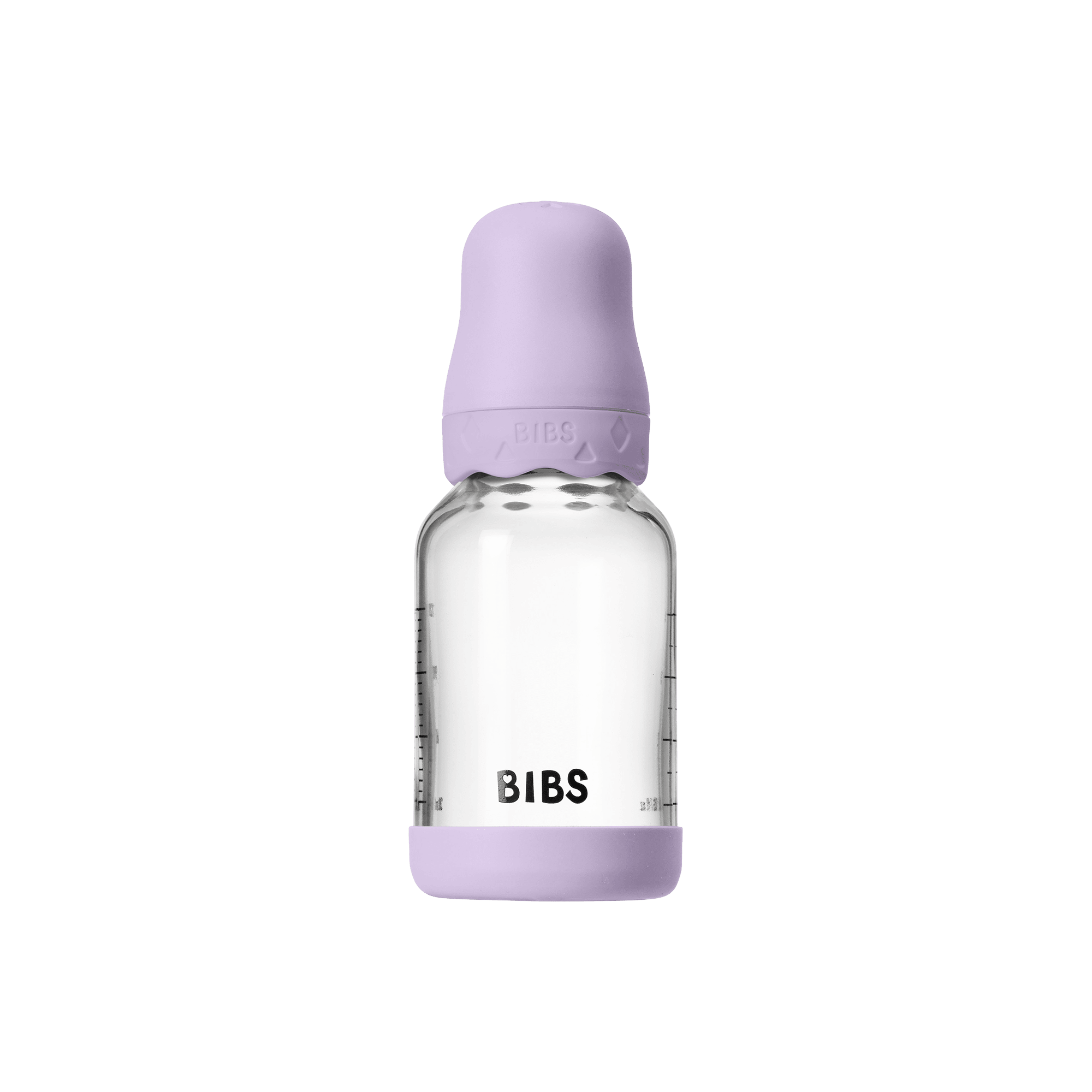 BIBS - Set complet biberon Boheme din sticla anticolici cu tetina din latex, flux lent, 120 ml, Violet Sky