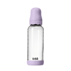 BIBS - Set complet biberon Boheme din sticla anticolici cu tetina din latex, flux mediu, 240 ml, Violet Sky