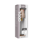BIBS - Set complet biberon din sticla anticolici cu tetina din latex, flux mediu, 240 ml, Blush
