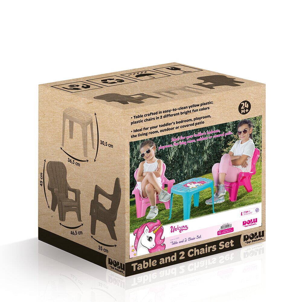 Set de masa cu scaune - Unicorn