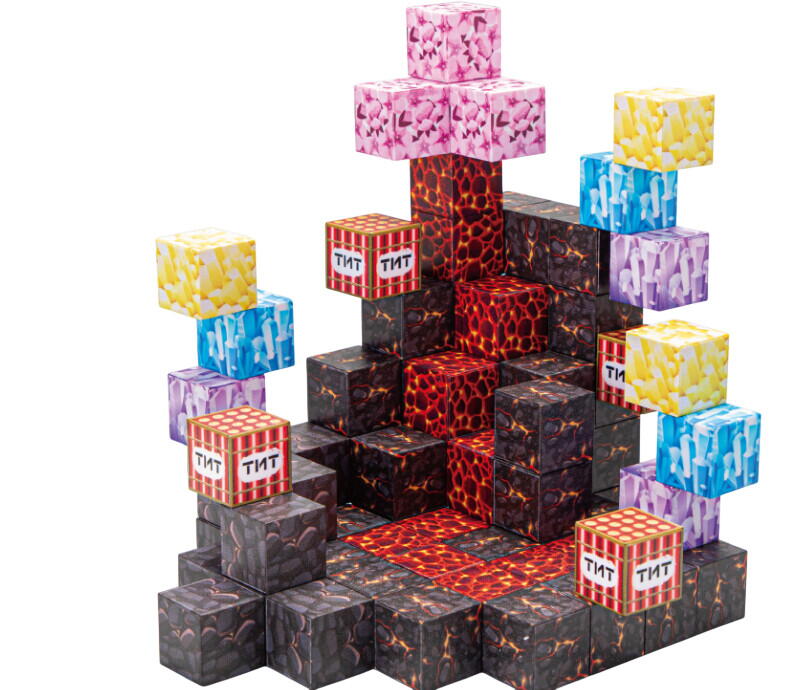 Cuburi magnetice - TNT 74 piese (2 cm)