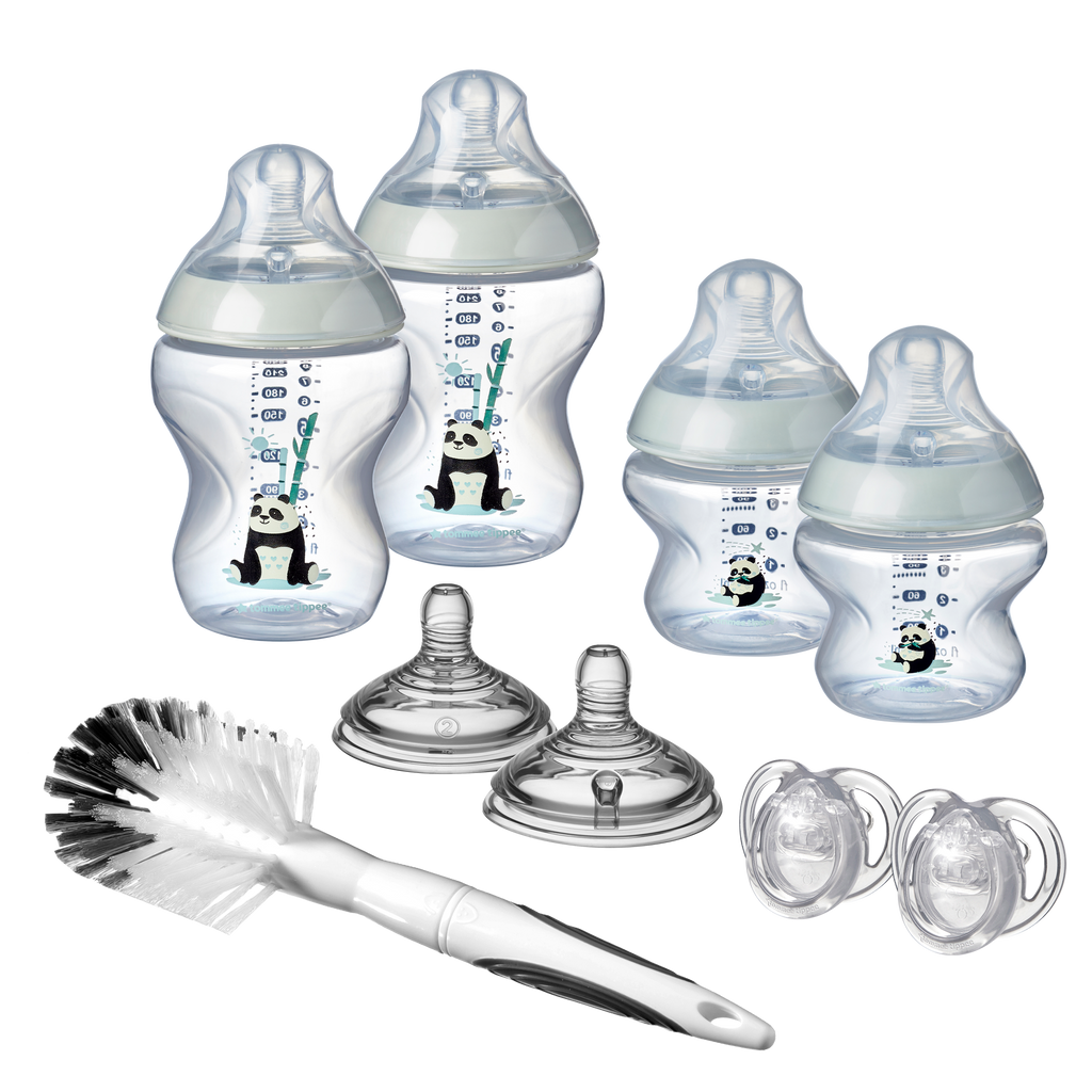 Kit biberoane nou-nascut Tommee Tippee Closer to Nature, 0 luni +,  Ursuleti Panda