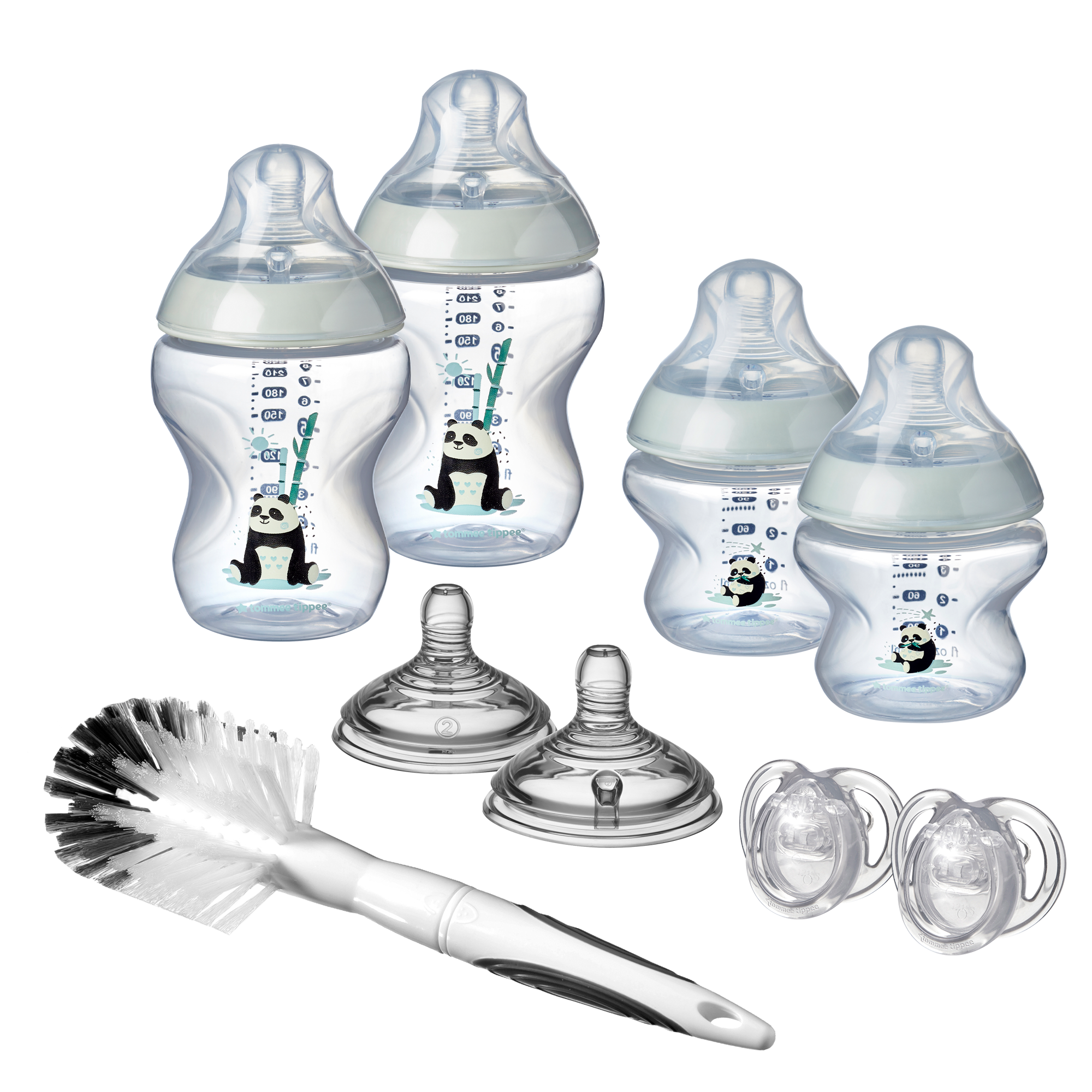 Kit biberoane nou-nascut Tommee Tippee Closer to Nature, 0 luni +,  Ursuleti Panda