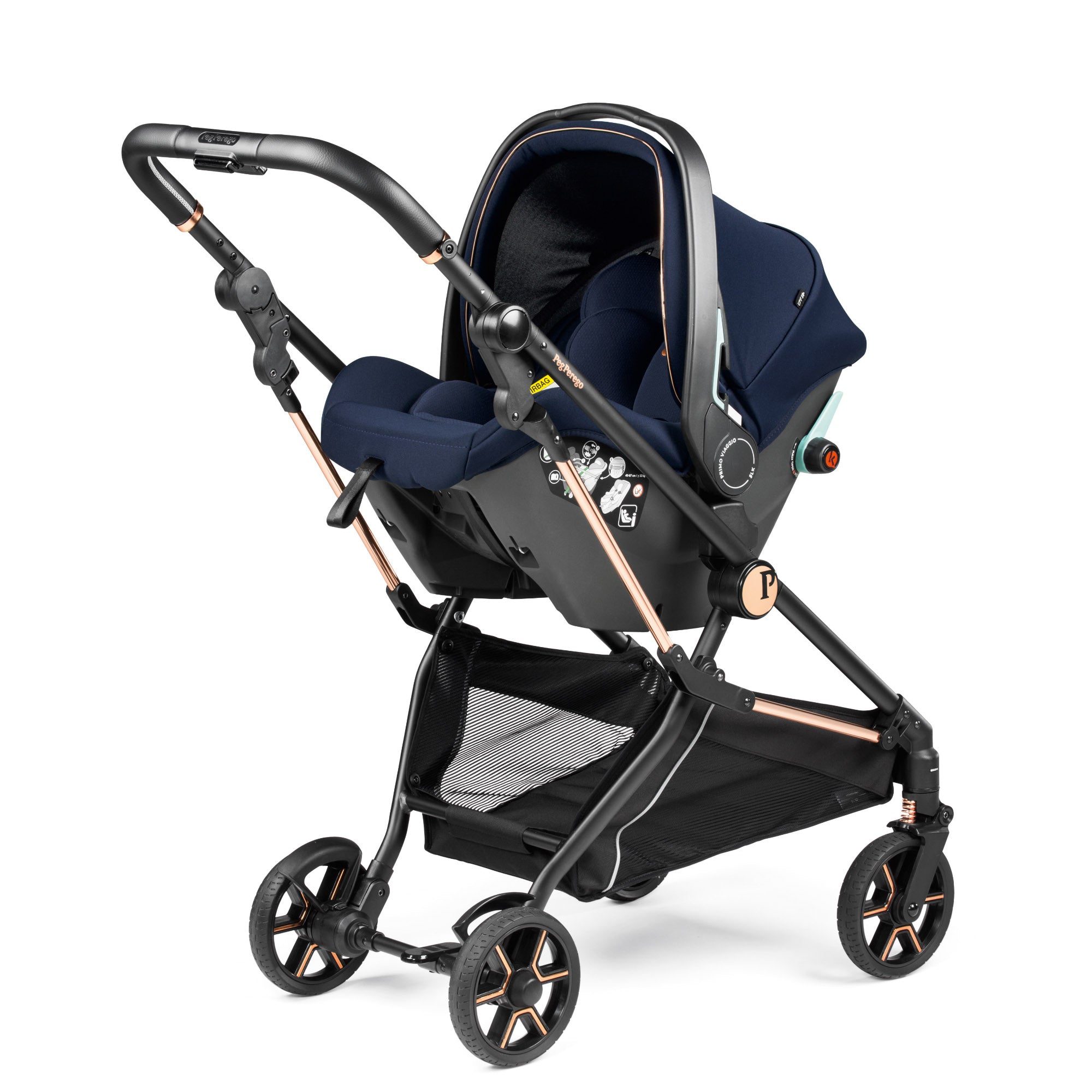 Carucior 3 in 1 Peg Perego Vivace, Lounge, Pagoda, 0 - 22 kg, Blue Shine