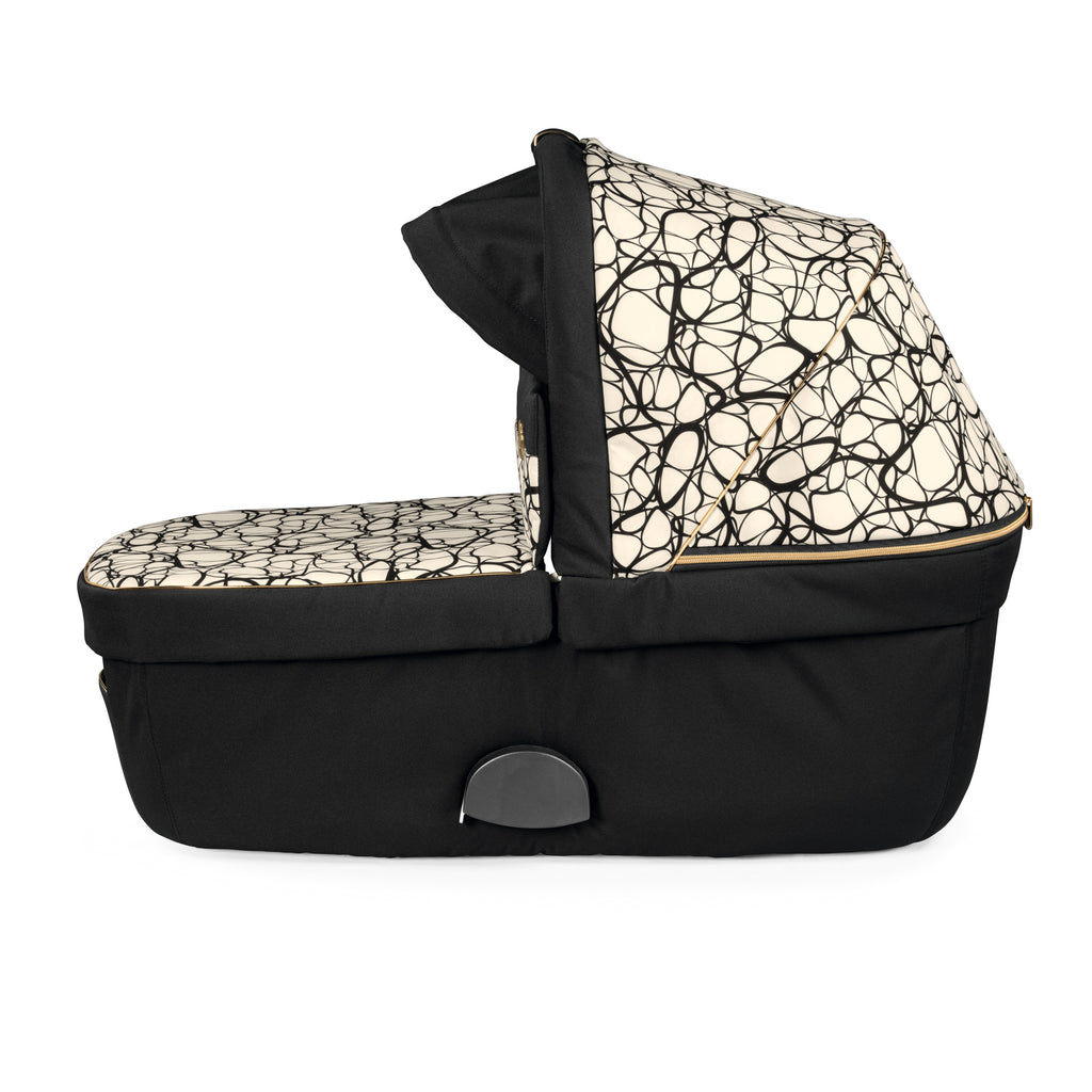Carucior 3 in 1 Peg Perego Veloce, SLK, 0 - 22 kg, Graphic Gold, Negru / Bej