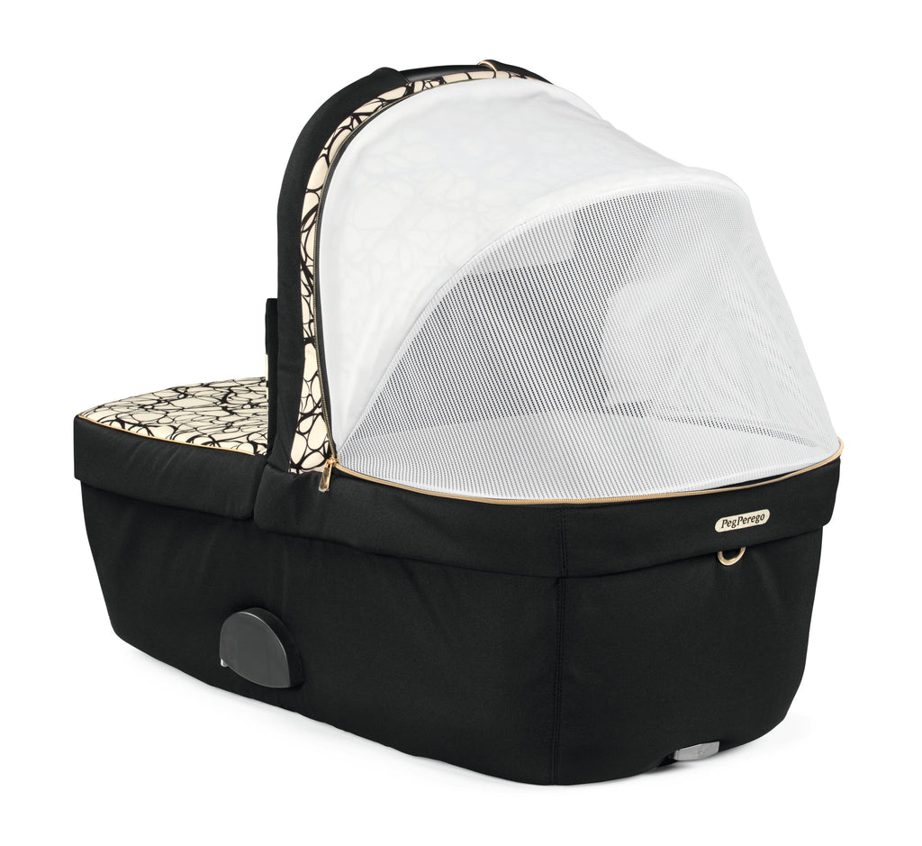 Carucior 3 in 1 Peg Perego Veloce, SLK, 0 - 22 kg, Graphic Gold, Negru / Bej
