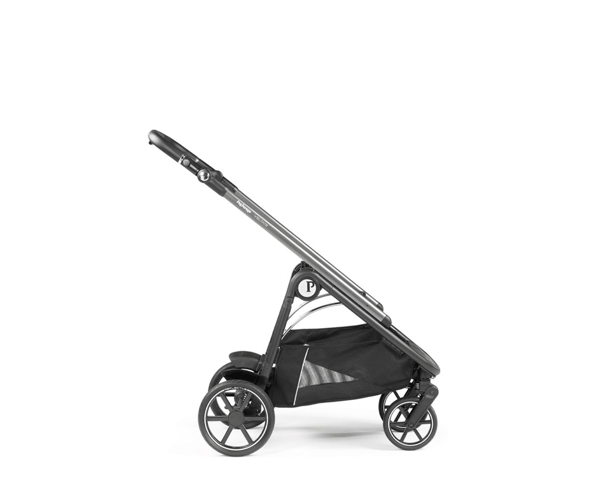 Carucior 3 in 1 Peg Perego Veloce, SLK, 0 - 22 kg, Graphic Gold, Negru / Bej