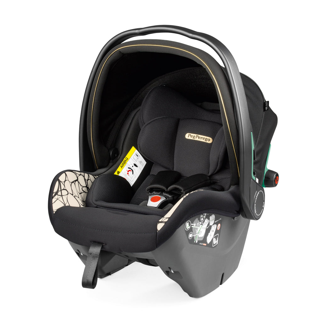Carucior 3 in 1 Peg Perego Book, SLK, 0 - 22 kg, Graphic Gold, Negru / Bej