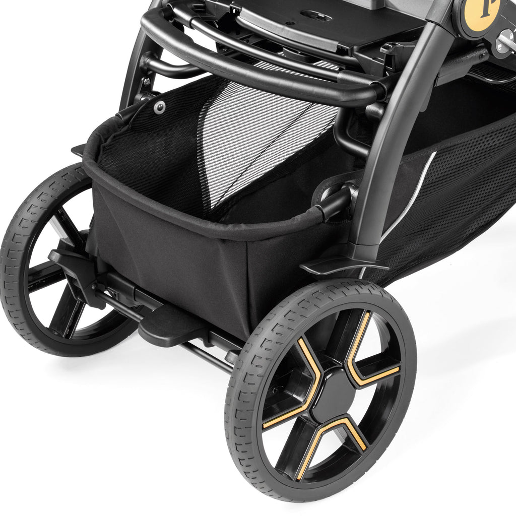 Carucior 3 in 1 Peg Perego Book, SLK, 0 - 22 kg, Graphic Gold, Negru / Bej