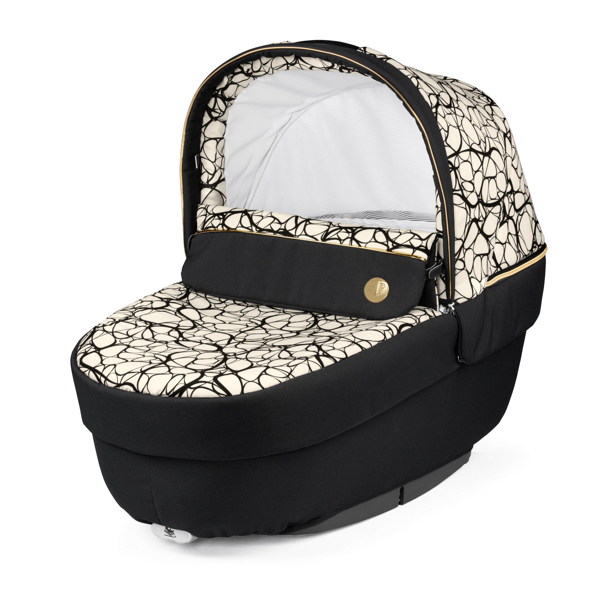 Carucior 3 in 1 Peg Perego Book, SLK, 0 - 22 kg, Graphic Gold, Negru / Bej