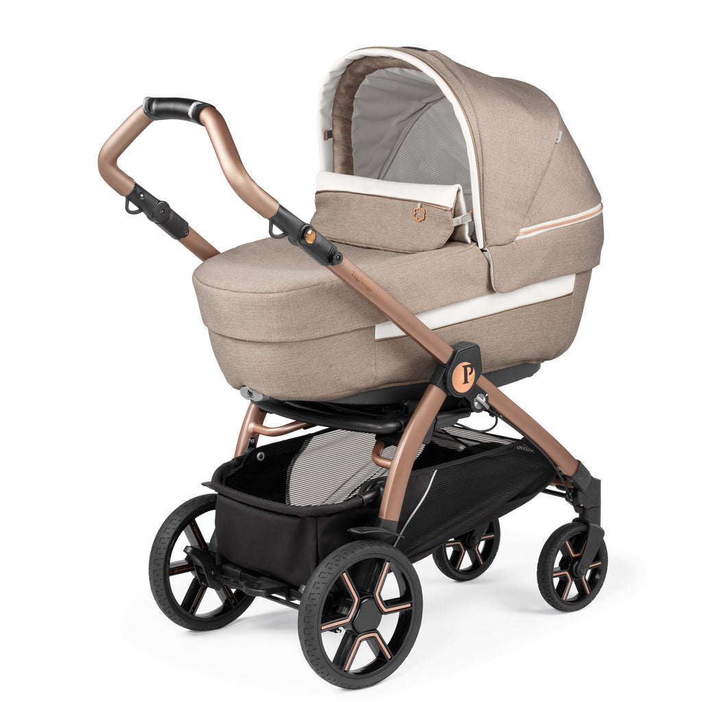 Carucior 3 in 1 Peg Perego Book, SLK, 0 - 22 kg, Mon Amour, Bej / Roz