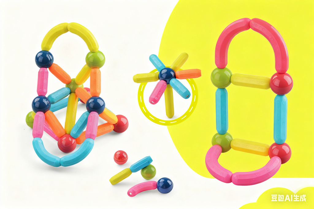 Set de constructie magnetic - Forme 3D (42 piese)