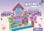 Cuburi magnetice  - Universul printeselor 110 piese (2 cm)