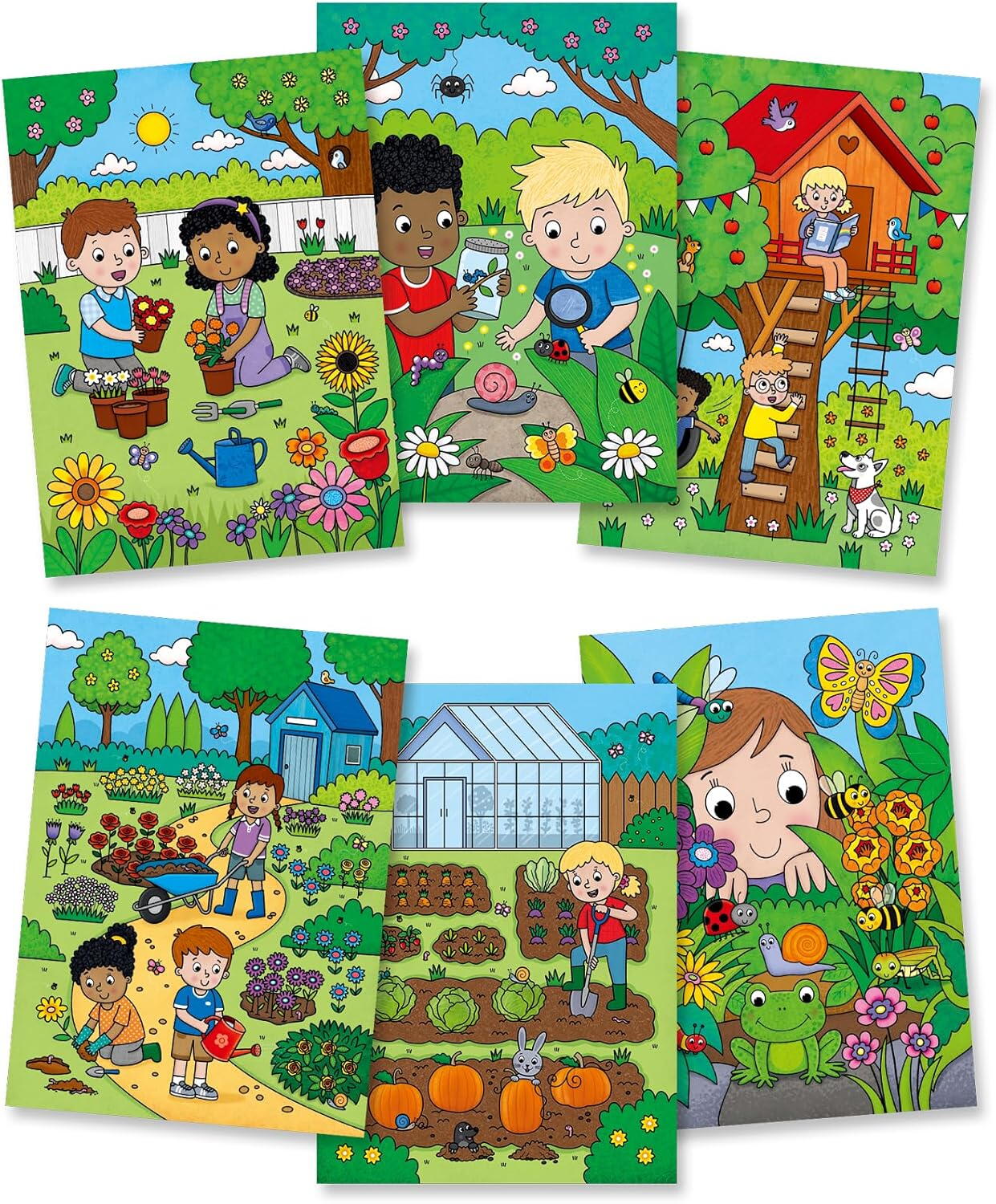 Water Magic: Carte de colorat In gradina