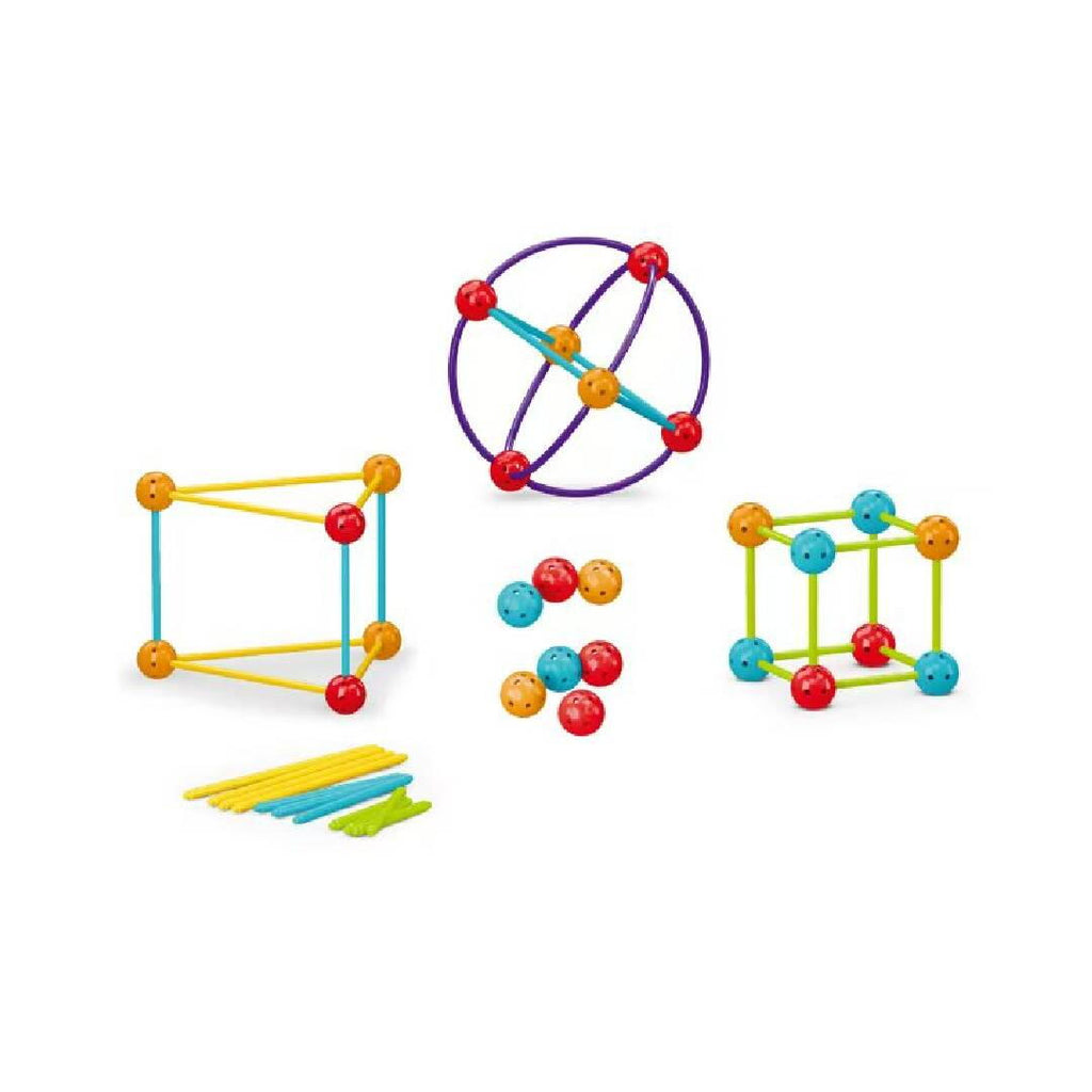 Set de constructie STEAM - Forme 3D (70 piese)