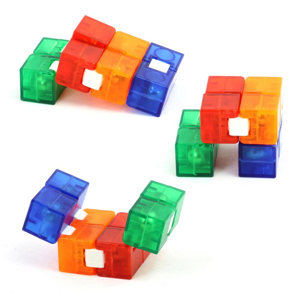 Keycraft Joc de logica Fidget Cube cub magnetic din plastic, 3 ani+, jucarie de logica