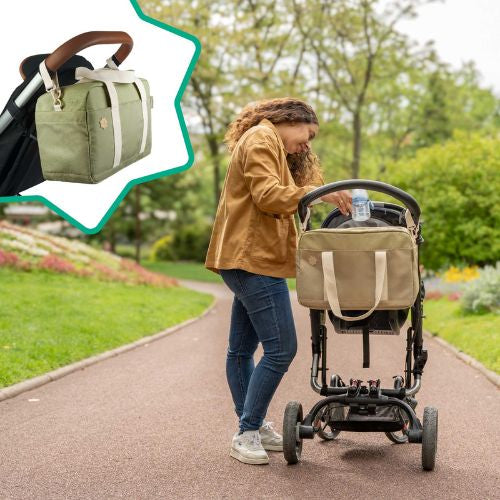 Badabulle - Geanta pentru scutece tip bowling Olive
