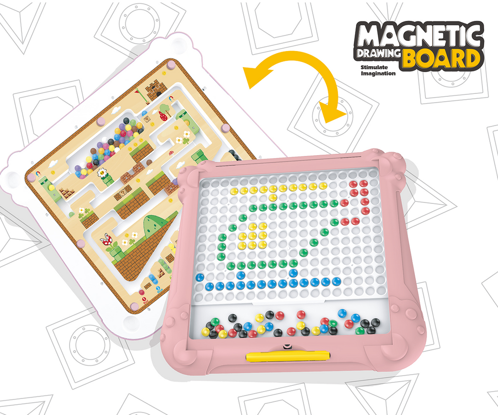 Tablita de desen 2 in 1 cu magneti - Labirint colorat