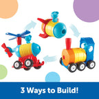 Hai sa construim - 1-2-3 Racheta -Tren - Elicopter