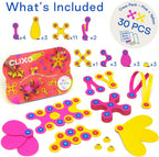 Clixo® joc magnetic de construit - Crew Roz & Galben (30 piese)