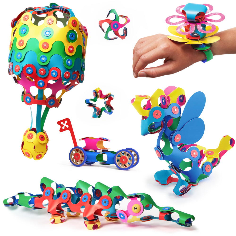 Clixo® joc magnetic de construit - Distractie in familie (150 piese)