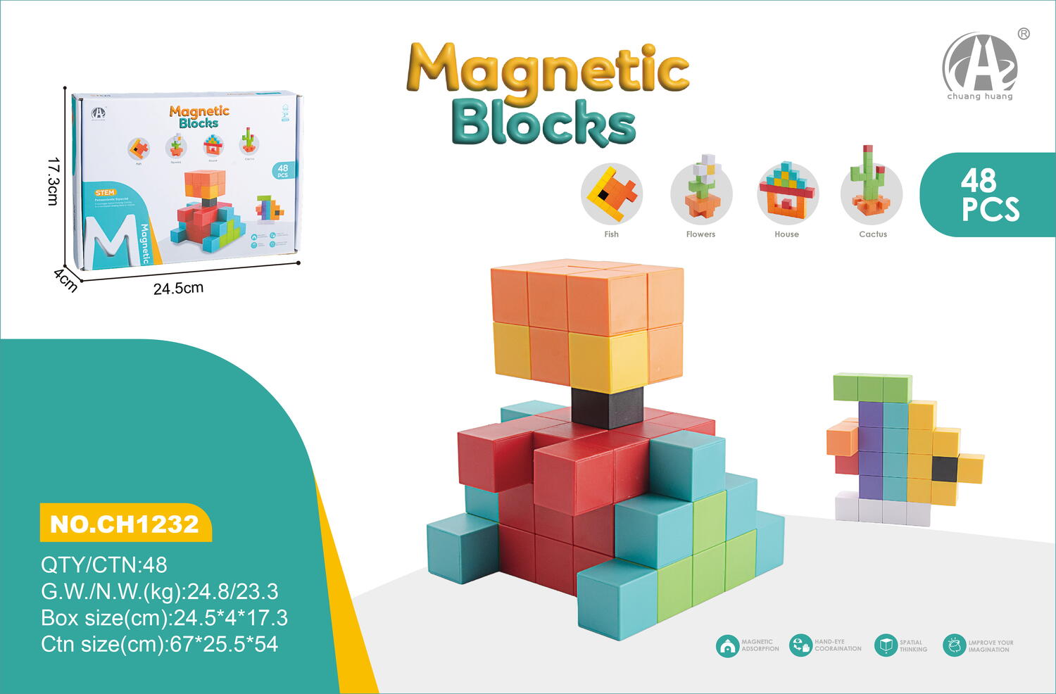 Joc de logica STEM magnetic - Modele 3D