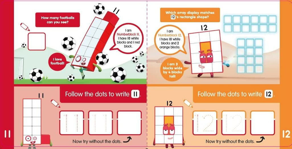Carticica Scriu si sterg -  Numberblocks 11-20
