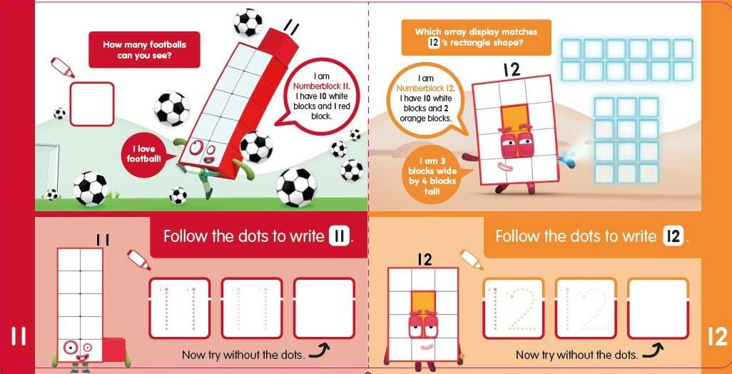Carticica Scriu si sterg -  Numberblocks 11-20