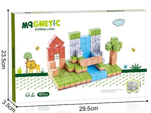 Cuburi magnetice - In natura 157 piese (2.5 cm)