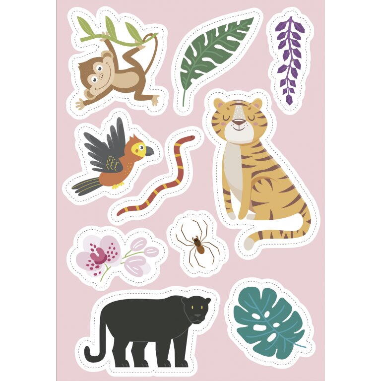 Carte de activitati cu abtibilduri - Jungla