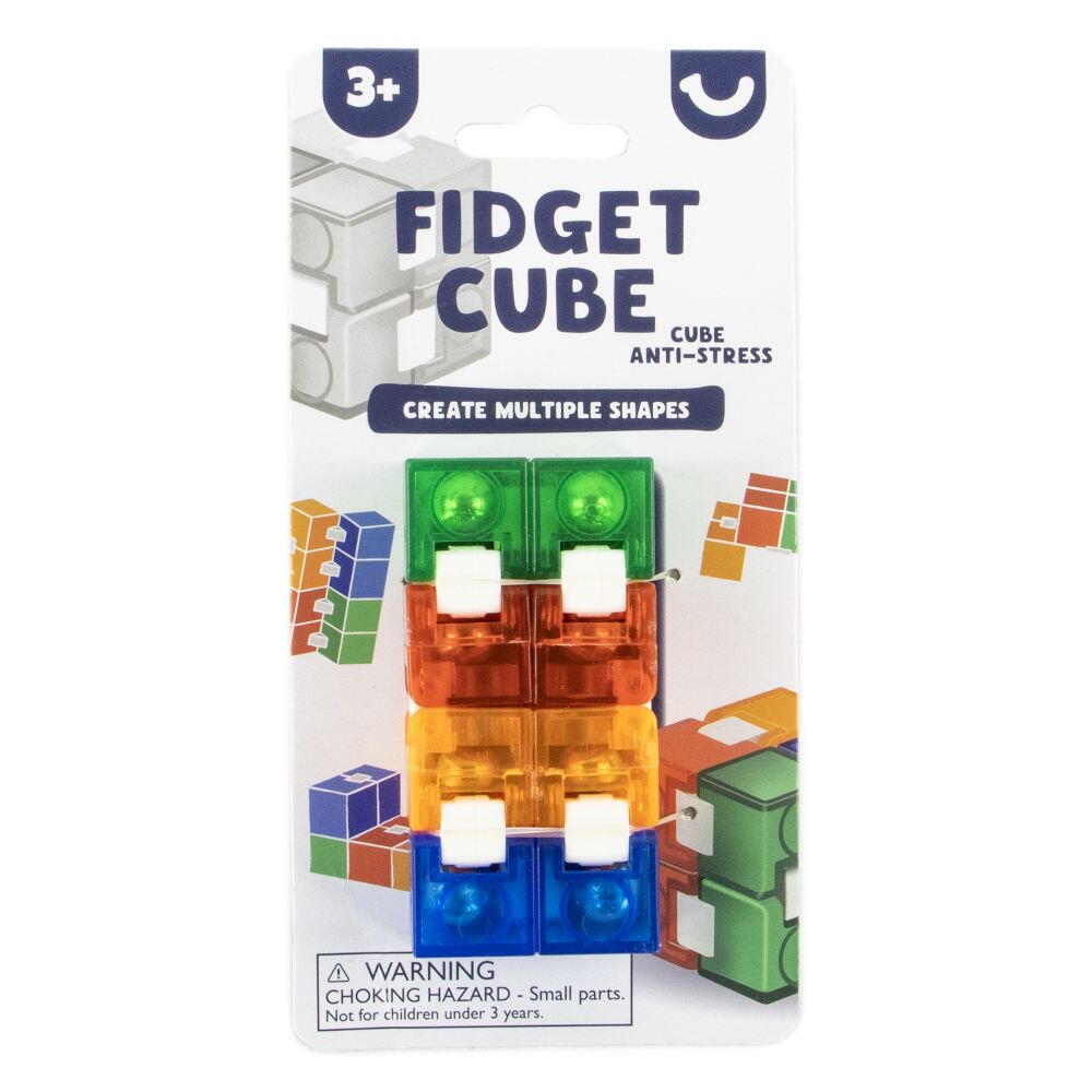 Keycraft Joc de logica Fidget Cube cub magnetic din plastic, 3 ani+, jucarie de logica