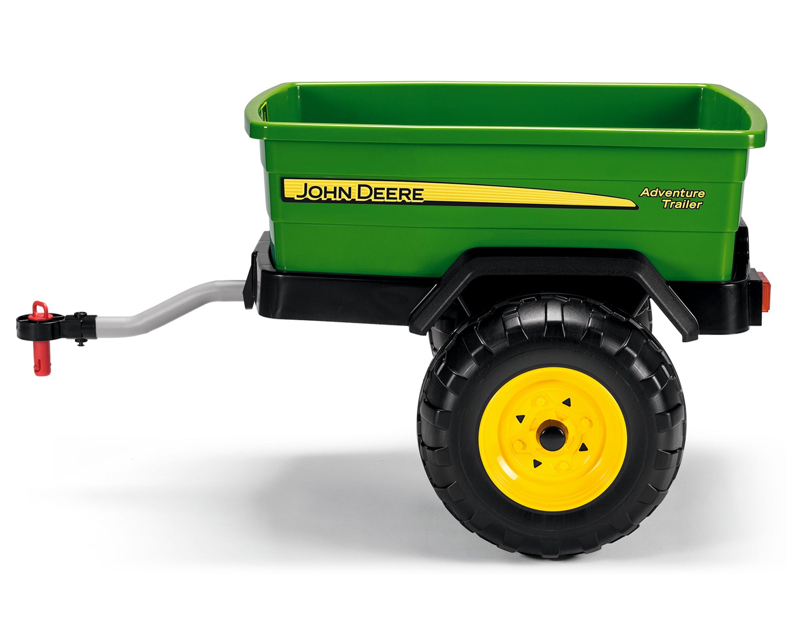Remorca Peg Perego John Deere Adventure, 3 ani+, Negru / Verde / Galben