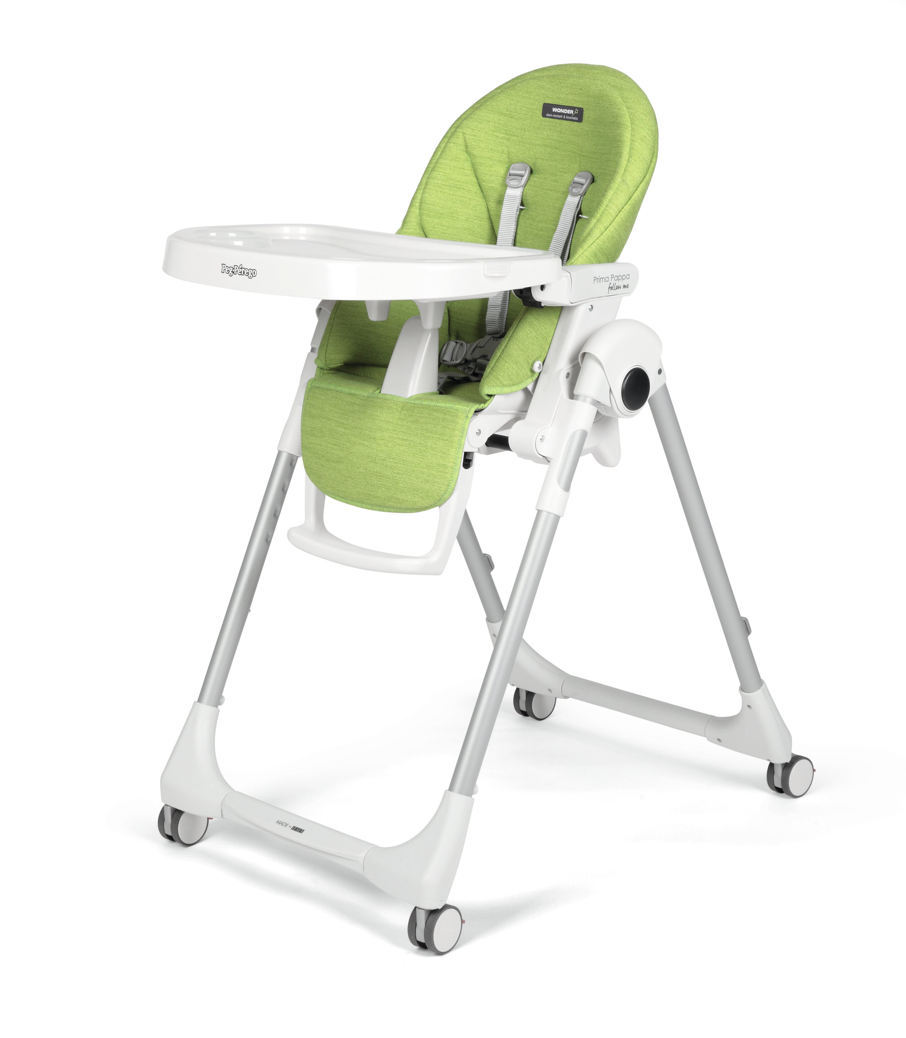 Scaun de masa Prima Pappa Zero, Peg Perego, Follow me WonderGreen